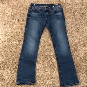 Mid Rise Straight Blue Jeans